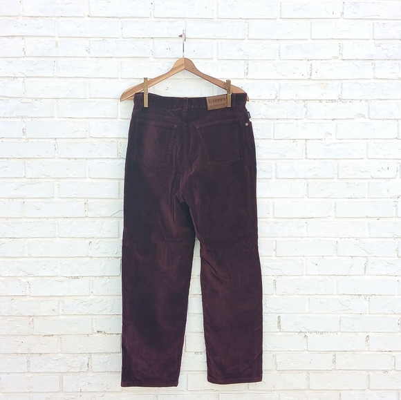 Vintage Lauren Ralph Lauren Dark Burgundy Corduroy Pants Wide Whale - Picture 4 of 7